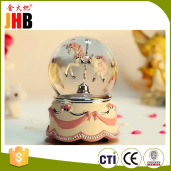 musical carousel snow globe