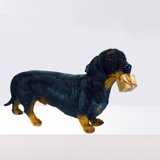 Decorative Jhb Hot Sale Dachshund Dog Statue For Garden Statue