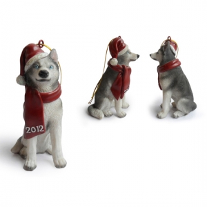 Siberian Husky Christmas Tree Ornaments