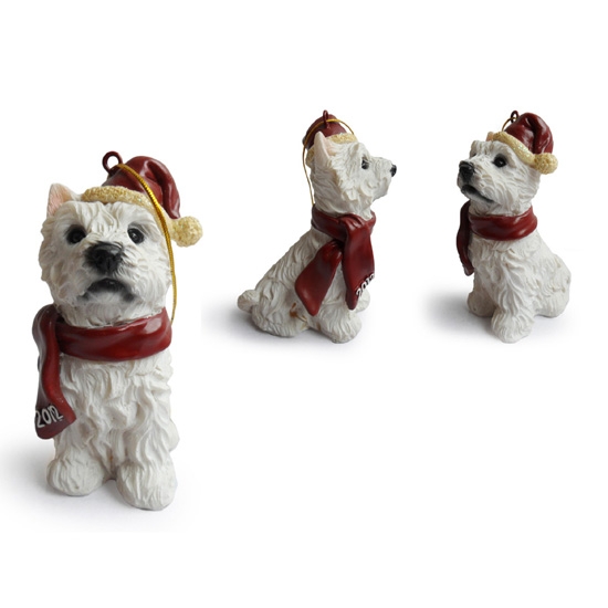 westie christmas ornaments