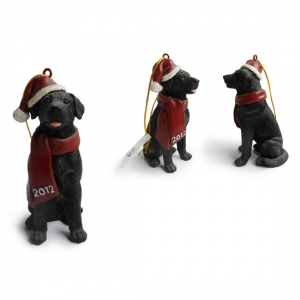 Black Lab Christmas Tree Ornaments