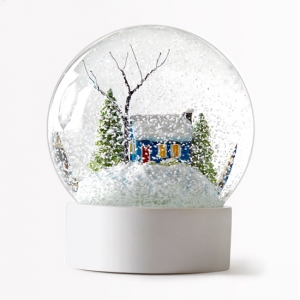 Virginia tech christmas snow globes