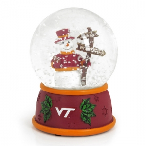 Virginia tech christmas snow globes