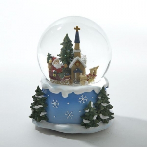 christmas musical snow globes