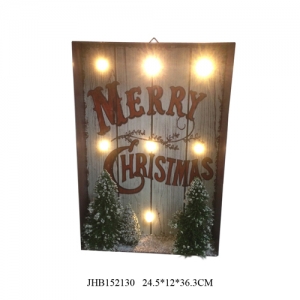  iron Wall Decoration LED Light Up Xmas Sign Plaque