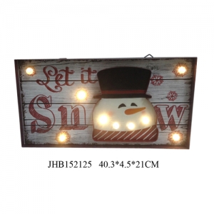 Let it snow  iron Wall Decoration LED Light Up Xmas Sign Plaque