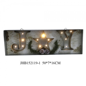 Joy christmas iron Wall Decoration plaque