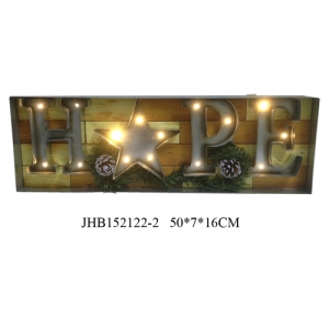 Hope christmas iron Wall Decoration plaque