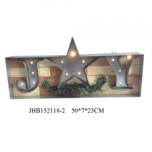 Joy christmas iron Wall Decoration plaque