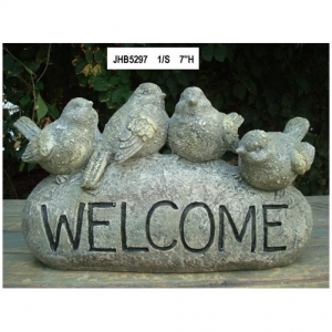 7H Resin four birds  Welcome Sign