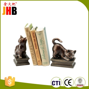 Playing Cat Resin Bookend Pair