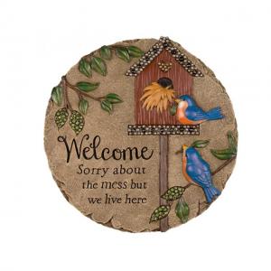 7H Resin four birds  Welcome Sign